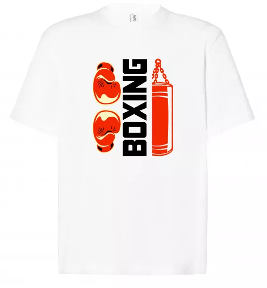 Футболка Оверсайз Boxing рукавиці та груша Білий фото