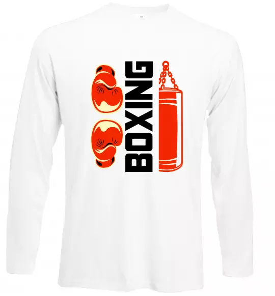Лонгслів Boxing рукавиці та груша Білий фото