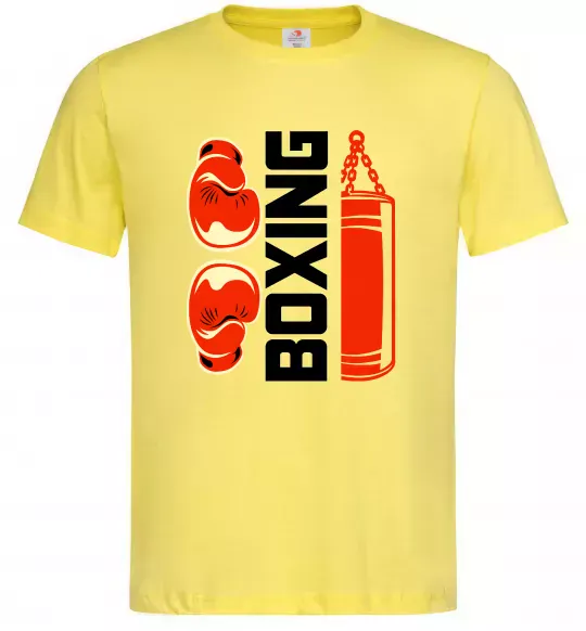 Чоловіча футболка Boxing рукавиці та груша Лимонний фото