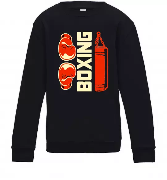 Дитячий світшот Boxing рукавиці та груша Чорний фото