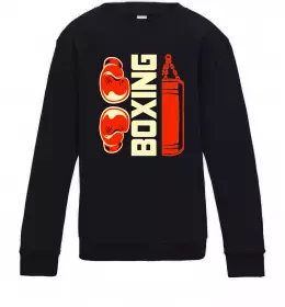 Дитячий світшот Boxing рукавиці та груша Чорний фото