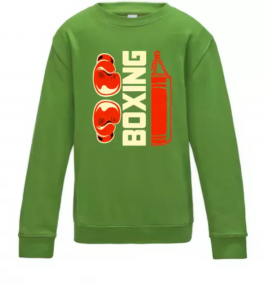 Дитячий світшот Boxing рукавиці та груша Лаймовий фото