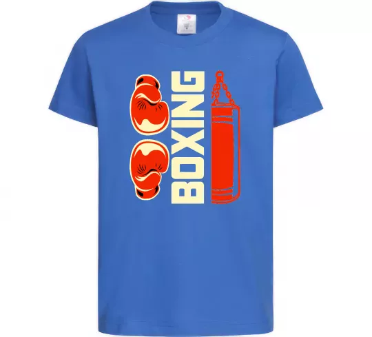 Детская футболка Boxing рукавиці та груша Ярко-синий фото