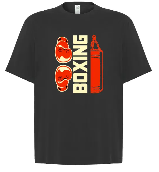 Футболка Оверсайз Boxing рукавиці та груша Чорний фото