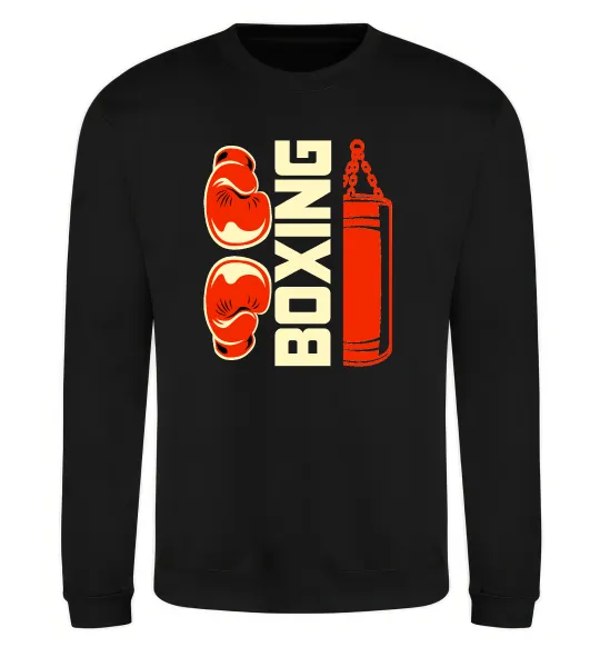 Свитшот Boxing рукавиці та груша Черный фото