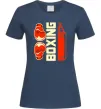 Жіноча футболка Boxing рукавиці та груша Темно-синій фото