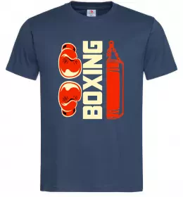 Мужская футболка Boxing рукавиці та груша Темно-синий фото