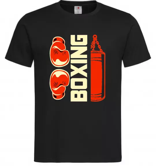 Чоловіча футболка Boxing рукавиці та груша Чорний фото