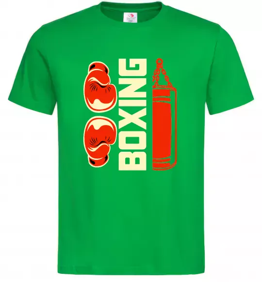 Чоловіча футболка Boxing рукавиці та груша Зелений фото