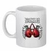 Чашка керамічна Boxing wings Білий фото