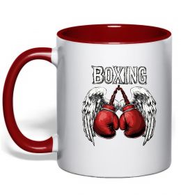 Чашка с цветной ручкой Boxing wings