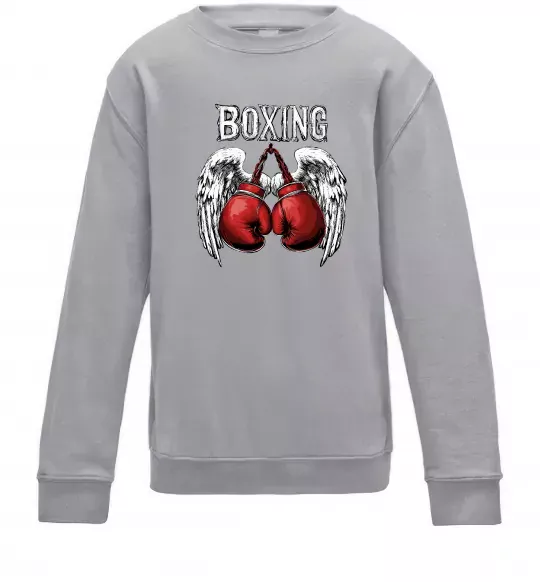 Дитячий світшот Boxing wings Сірий меланж фото