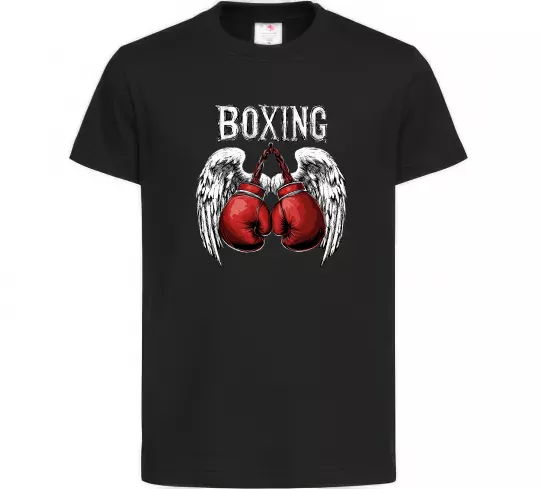 Детская футболка Boxing wings Черный фото