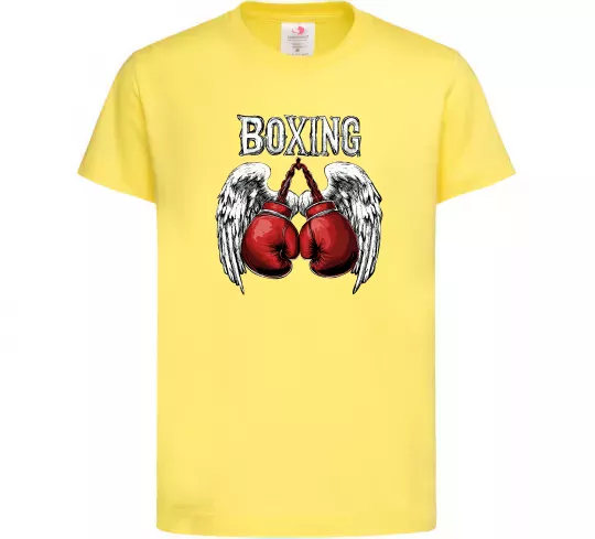 Детская футболка Boxing wings Лимонный фото