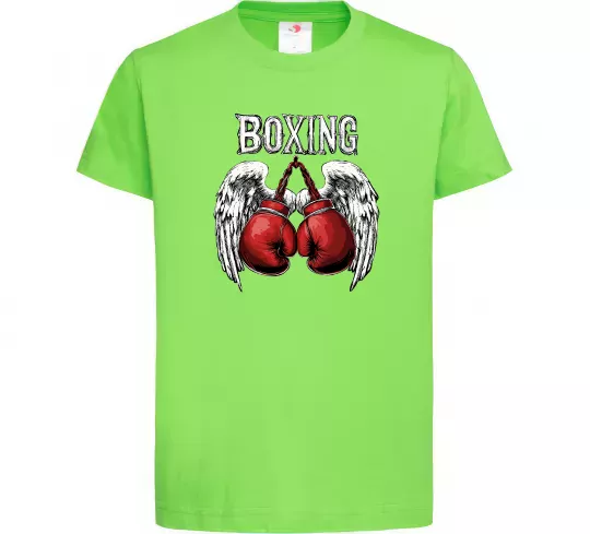 Детская футболка Boxing wings Лаймовый фото
