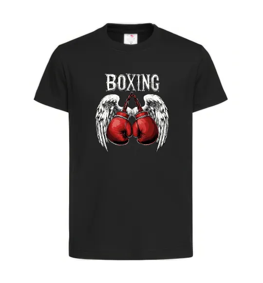 Детская футболка Boxing wings Черный фото
