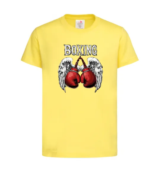 Детская футболка Boxing wings Лимонный фото