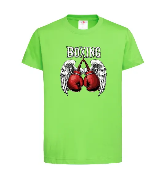 Детская футболка Boxing wings Лаймовый фото
