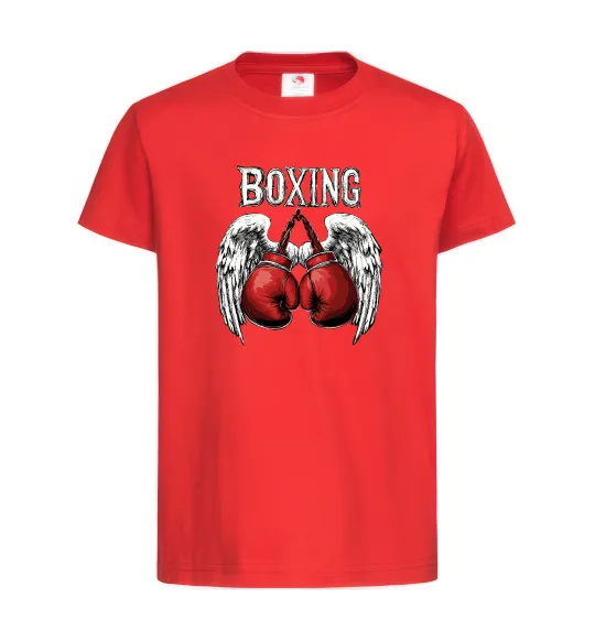 Детская футболка Boxing wings Красный фото
