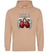 Мужская толстовка (худи) Boxing wings Песочный фото