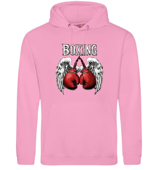 Женская толстовка (худи) Boxing wings Розовый фото