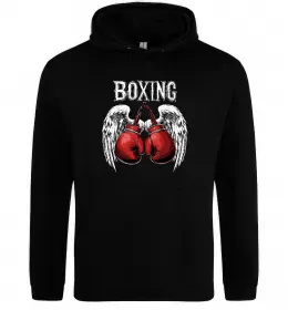 Женская толстовка (худи) Boxing wings Черный фото
