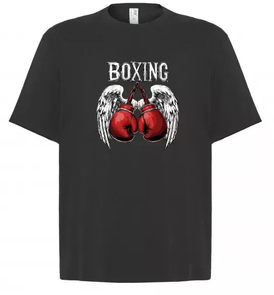 Футболка Оверсайз Boxing wings Черный фото