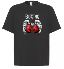 Футболка Оверсайз Boxing wings Черный фото