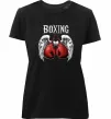 Жіноча преміум футболка Boxing wings Чорний фото