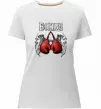 Жіноча преміум футболка Boxing wings Білий фото