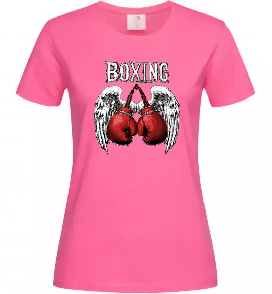 Жіноча футболка Boxing wings Яскраво-рожевий фото