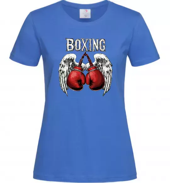 Жіноча футболка Boxing wings Яскраво-синій фото