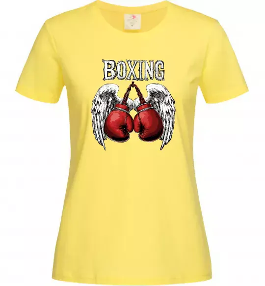 Жіноча футболка Boxing wings Лимонний фото
