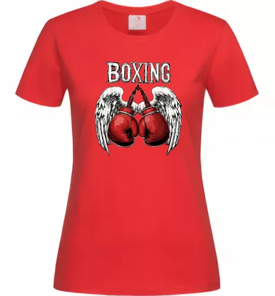 Жіноча футболка Boxing wings Червоний фото