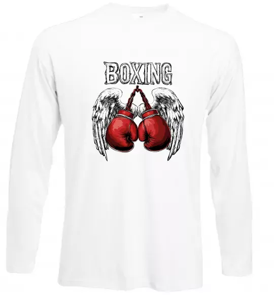 Лонгслив Boxing wings Белый фото