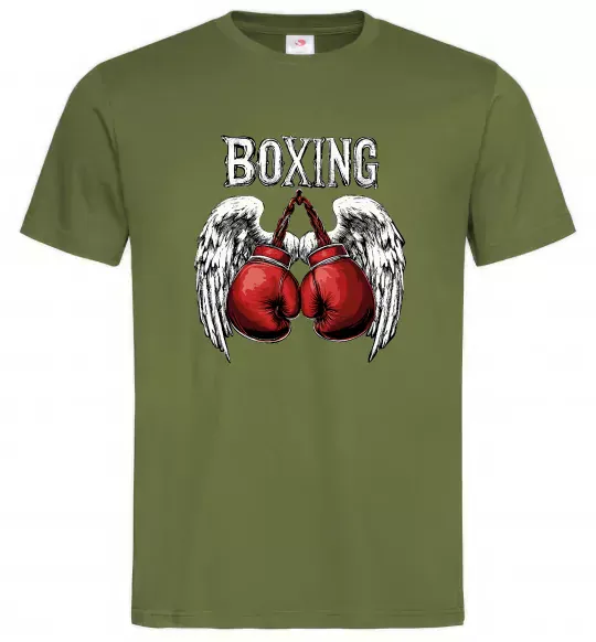 Чоловіча футболка Boxing wings Оливковий фото
