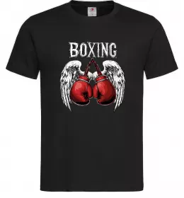 Мужская футболка Boxing wings Черный фото