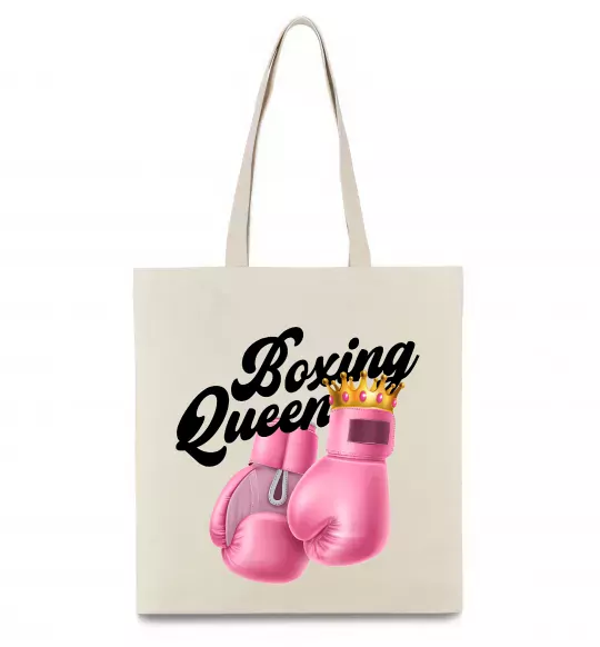 Эко-сумка Boxing queen Бежевый фото