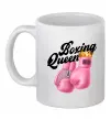 Чашка керамічна Boxing queen Білий фото