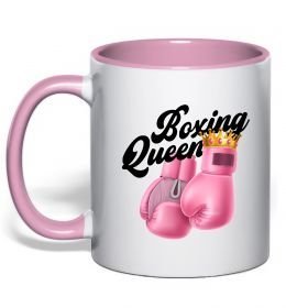 Чашка с цветной ручкой Boxing queen