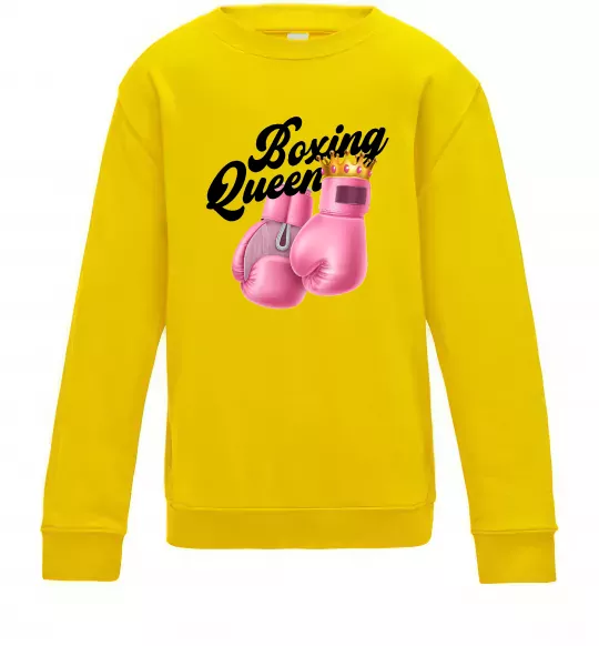 Детский Свитшот Boxing queen Солнечно желтый фото