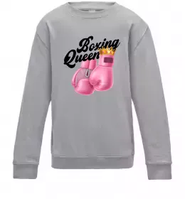 Дитячий світшот Boxing queen Сірий меланж фото