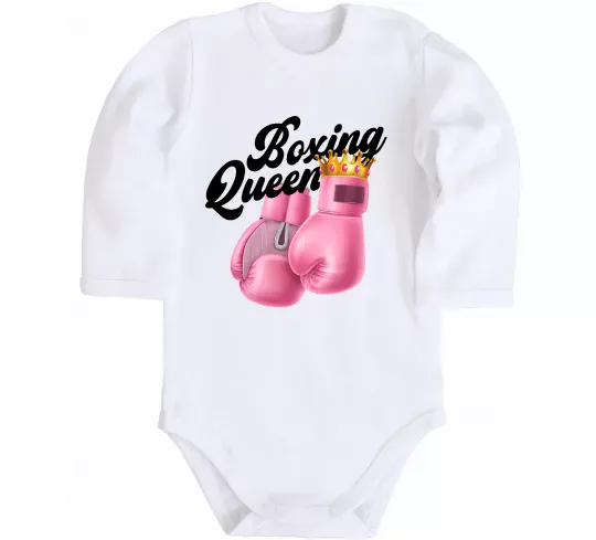 Дитячий бодік Boxing queen Білий фото