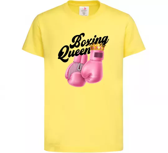 Детская футболка Boxing queen Лимонный фото