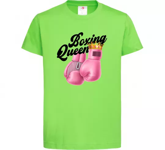 Детская футболка Boxing queen Лаймовый фото