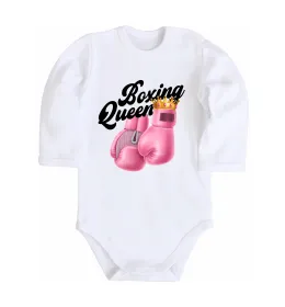 Дитячий бодік Boxing queen Білий фото