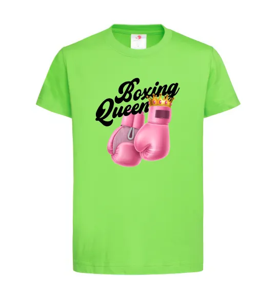 Детская футболка Boxing queen Лаймовый фото