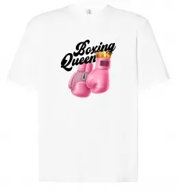 Футболка Оверсайз Boxing queen Белый фото