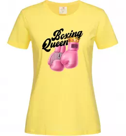 Женская футболка Boxing queen Лимонный фото