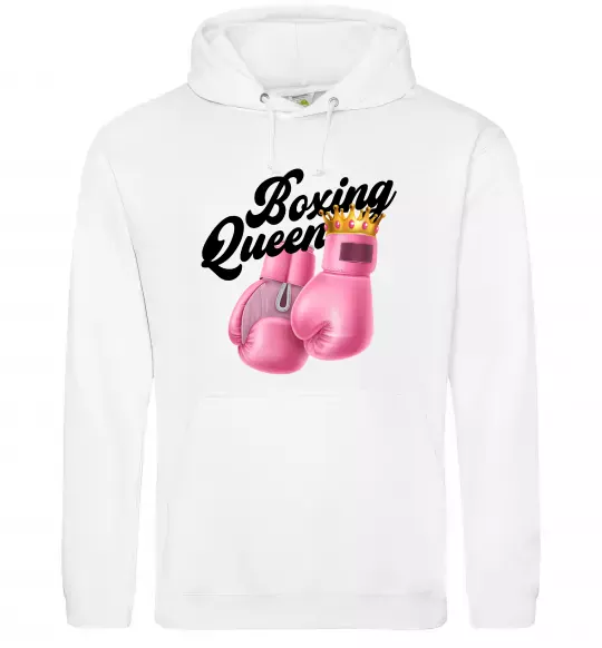 Жіноча толстовка (худі) Boxing queen Білий фото